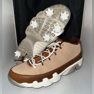 Nike Air Jordan 9 G Golf Masters 2024 Wood Woodgrain Shoes - Mens Size 11.5